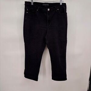 Rock & Republic Kendall Black Denim Capri Jeans Women's Size‎ 16